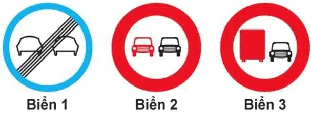 Biển nào không cho phép xe ô tô con vượt? Biển nào không cho phép xe ô tô con vượt?