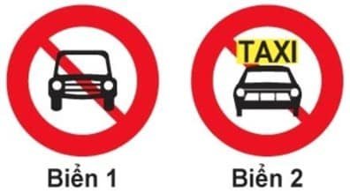 Biển nào cấm xe taxi mà không cấm các phương tiện khác? Biển nào cấm xe taxi mà không cấm các phương tiện khác?