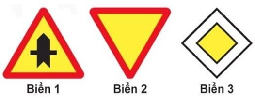 Biển nào báo hiệu "Giao nhau với đường ưu tiên"? Biển nào báo hiệu "Giao nhau với đường ưu tiên"?