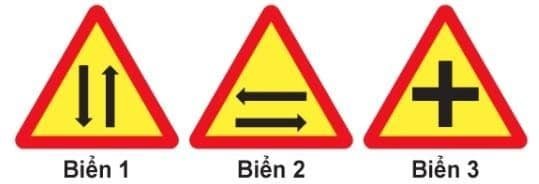 Biển nào báo hiệu "Giao nhau với đường hai chiều"? Biển nào báo hiệu "Giao nhau với đường hai chiều"?