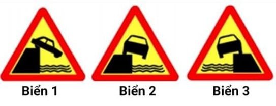 Biển nào dưới đây là biển "Kè, vực sâu phía trước"? Biển nào dưới đây là biển "Kè, vực sâu phía trước"?
