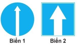 Biển nào báo hiệu "Hướng đi thẳng phải theo"? Biển nào báo hiệu "Hướng đi thẳng phải theo"?